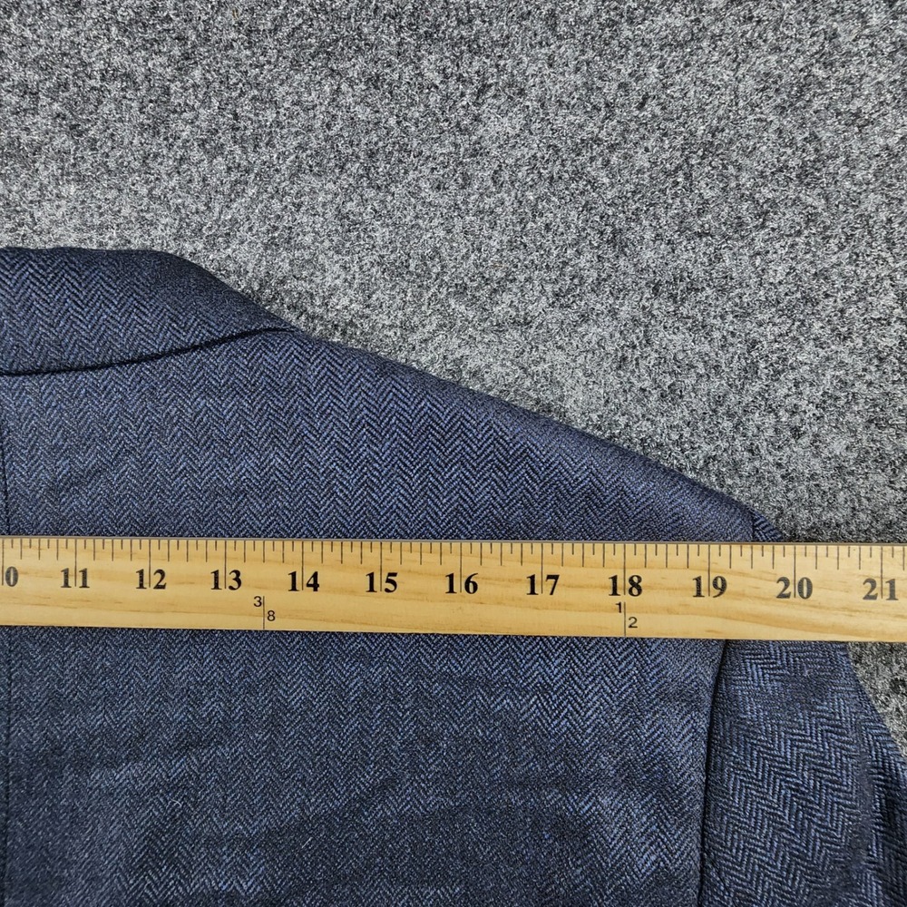 NWT Jos. A. Bank Executive Collection 100% Wool Blazer Mens 42L Navy Herringbone - Picture 15 of 15